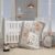 Lambs & Ivy Painted Forest 4-Piece Crib Bedding Set – Gray, Beige, White