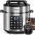 9-in-1 Electric Pressure Cooker 6 Qt, Programmable Multi-Function Cooker with Safer Vent, Olla de Presion, Rice Cooker, Slow Cooker, Steamer, Sauté, Warmer & Sterilizer, 1000W, Stainless Steel