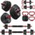 Adjustable Dumbbell Set, 22LB/44LB/66/88LB Weights, 4-in-1 Dumbbell Set with Connector for Home Gym, Used as Dumbbell, Kettlebell, Barbell, Push-up Stand, Fitness Equipment for Men/Women