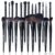 LORYP Black Makeup Brushes Set 21Pcs Powder Blush Foundation Concealer Highlighter Brush Vegan Pro Face and Eye Brush Kit