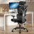 Office Chair Ergonomic Desk Chair, High Back Gaming Chair, Big and Tall Reclining Comfy Home Office Chair Lumbar Support Breathable Mesh Computer Chair Adjustable Armrests (Black)