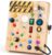 Joyreal Montessori Toddler Busy Board, 19 Led Wooden Sensory Board Educational Toys, Montessori Toys for 1-6 Year Old, Travel Toys Gifts for Toddlers Boys and Girls