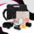 23-Piece All-in-One Makeup & Skincare Gift Set – Black Cosmetic Bag, LED Makeup Mirror, 10 Brush Set, Hair & Spa Accessories – Perfect Teen Gifts, Christmas & Holiday Presents (Black Makeup Set)