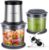 Food Processor 4 Cup, Electric Food Chopper, 【Small but Powerful】Meat Grinder with 2 Bowls, 2 Speed & 4 Blades for Vegetable, Meat, Nuts, Functions for Chopping, Dicing, Mixing and Puree