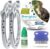 Flea and Tick Collar for Cats, Natural Plant-Based Ingredients for Treatment and Prevention, Safe and Waterproof, with Free Flea Comb, Tick Tweezer, and Treatment Prevention Drops, 13.8 in (2 Packs)