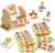 Montessori Learning and Educational Toys Gifts for Kids 3 4 5 Years, Wooden Reading Blocks Toys, Learning Activities for Preschool Kindergarten, Turning Rotating Matching Flash Card Games